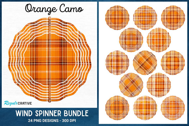 Orange Camo Wind Spinner Sublimation Bundle Sublimation Regulrcrative 