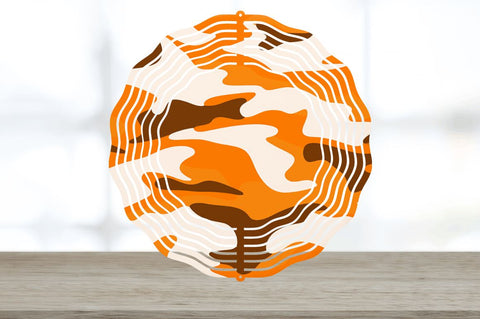 Orange Camo Wind Spinner Sublimation Designs Bundle Sublimation Regulrcrative 