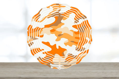 Orange Camo Wind Spinner Sublimation Designs Bundle Sublimation Regulrcrative 