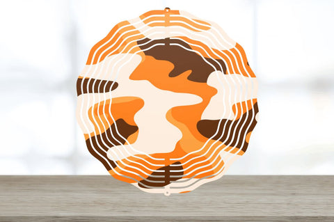 Orange Camo Wind Spinner Sublimation Designs Bundle Sublimation Regulrcrative 