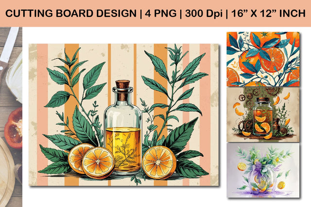 Orange cutting board, citrus fruit design, kitchen decor oranges Sublimation Paper Switch 