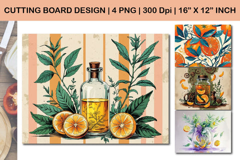 Orange cutting board, citrus fruit design, kitchen decor oranges Sublimation Paper Switch 
