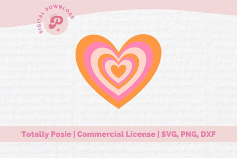 Orange Heart SVG SVG Totally Posie 