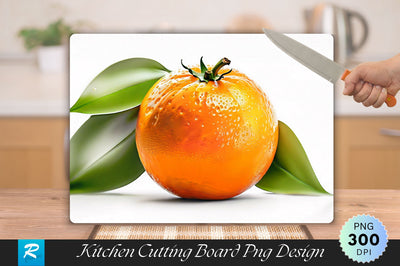 Orange In Isolated Cutting Board Sublimation Regulrcrative 