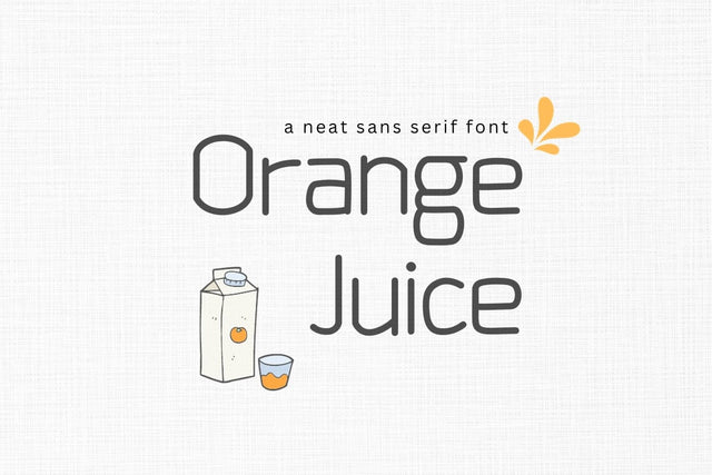 Orange Juice - Clean Sans Serif Font Font ChiraaDesign 