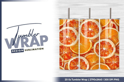 Orange Slices Background For Drinks And Crafts Sublimation Regulrcrative 