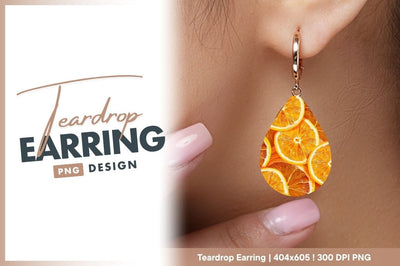 Orange Slices In A Teardrop Shape Sublimation Regulrcrative 