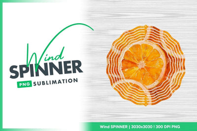Orange Slices Wind Spinner Round Png Design Sublimation Regulrcrative 