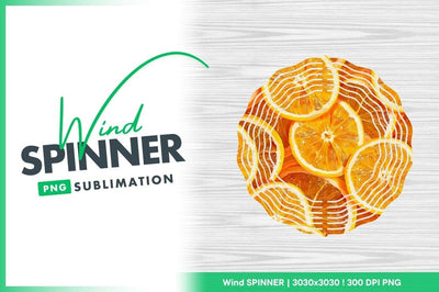 Orange Slices Wind Spinner Round Png Sublimation Regulrcrative 
