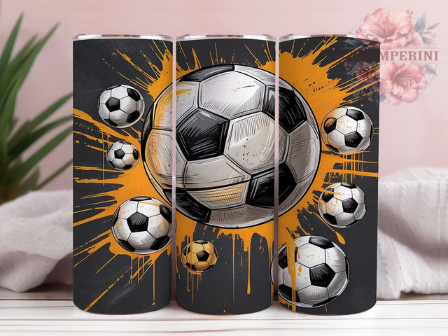 Orange Soccer Athletic Tumbler Wrap, Soccer Sublimation Wrap, 20Oz Tumbler Wrap, Orange Sports Drinkware, Soccer Ball Cup Wrap, Athletic Soccer Tumbler, Sports Fan Sublimation Sublimation Li Zamperini 