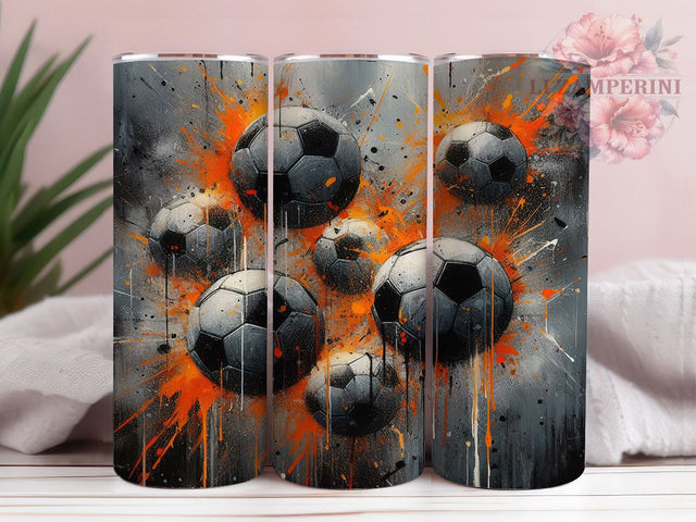 Orange Soccer Athletic Tumbler Wrap, Soccer Sublimation Wrap, 20Oz Tumbler Wrap, Orange Sports Drinkware, Soccer Ball Cup Wrap, Athletic Soccer Tumbler, Sports Fan Sublimation Sublimation Li Zamperini 