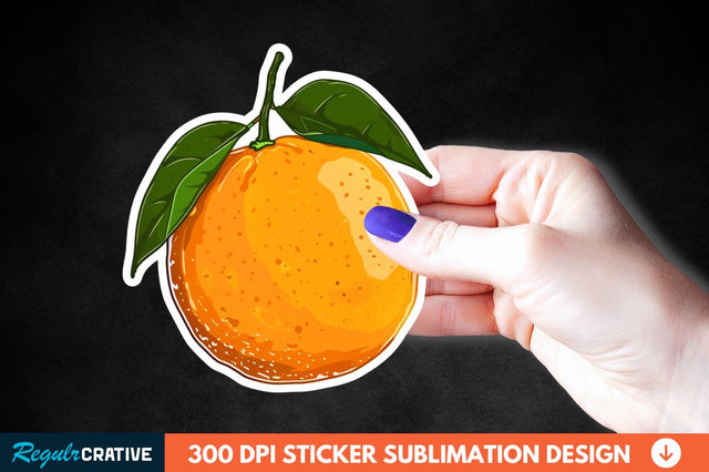 Orange Sticker Clipart Sublimation Regulrcrative 