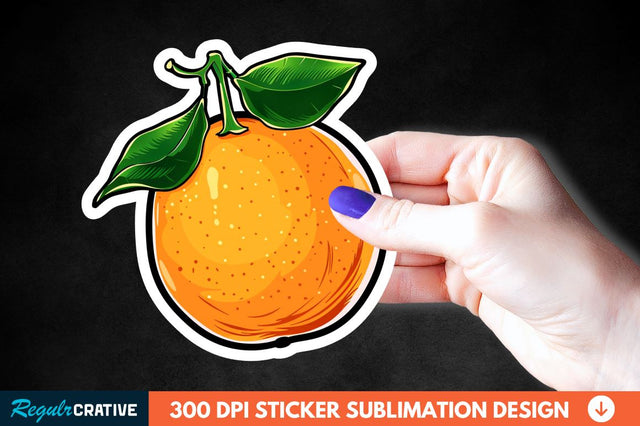 Orange Sticker Clipart Sublimation Regulrcrative 