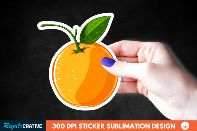 Orange Sticker Clipart Sublimation Regulrcrative 