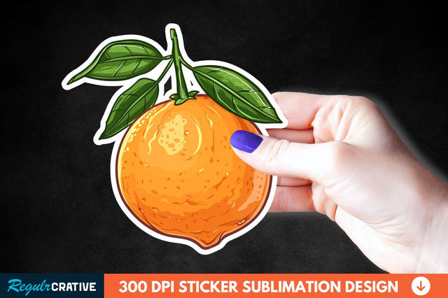 Orange Sticker Clipart Sublimation Regulrcrative 