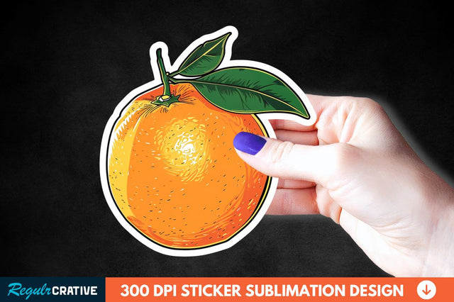 Orange Sticker Clipart Sublimation Regulrcrative 