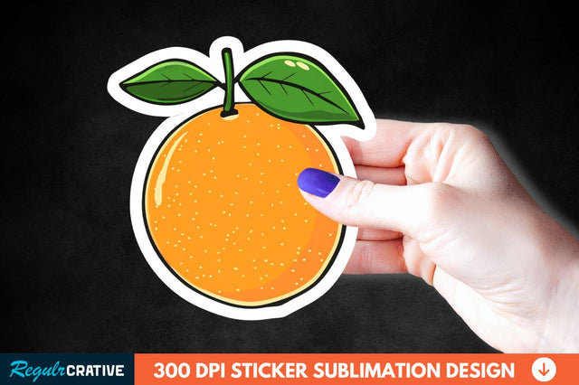 Orange Sticker Clipart Sublimation Regulrcrative 