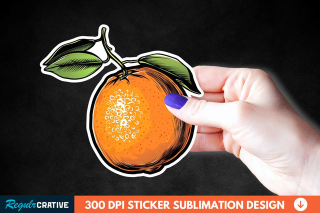 Orange Sticker Clipart Sublimation Regulrcrative 