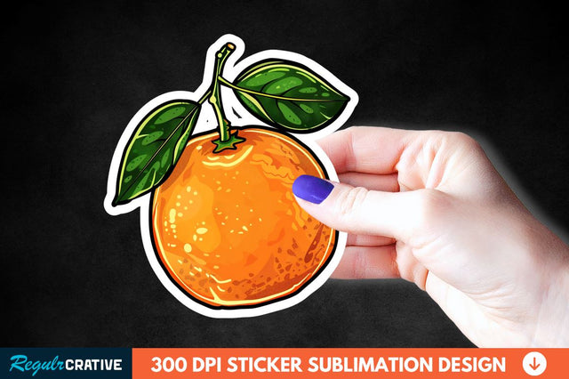 Orange Sticker Clipart Sublimation Regulrcrative 