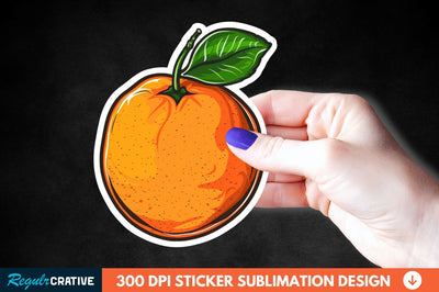 Orange Sticker Clipart Sublimation Regulrcrative 