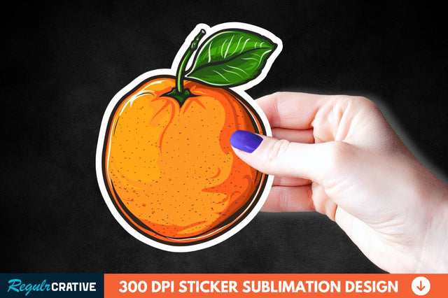 Orange Sticker Clipart Sublimation Regulrcrative 