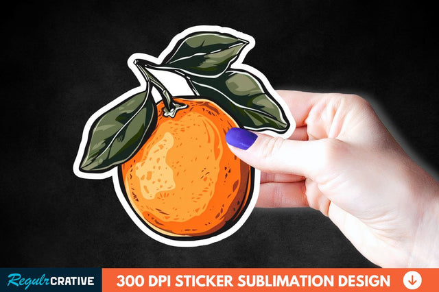 Orange Sticker Clipart Sublimation Regulrcrative 