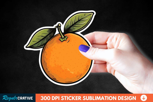 Orange Sticker Clipart Sublimation Regulrcrative 