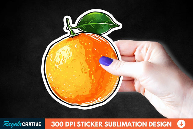 Orange Sticker Clipart Sublimation Regulrcrative 