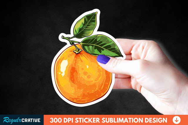 Orange Sticker Clipart Sublimation Regulrcrative 