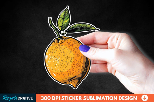 Orange Sticker Clipart Sublimation Regulrcrative 