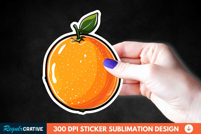 Orange Sticker Clipart Sublimation Regulrcrative 