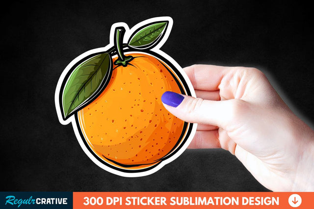 Orange Sticker Clipart Sublimation Regulrcrative 