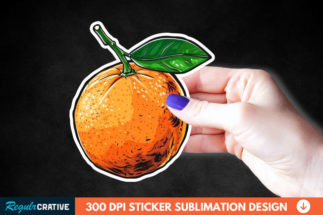 Orange Sticker Clipart Sublimation Regulrcrative 