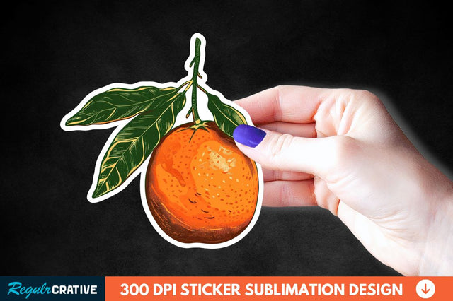 Orange Sticker Clipart Sublimation Regulrcrative 