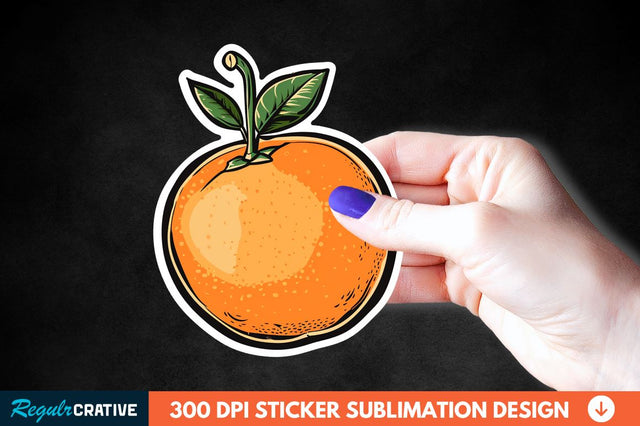 Orange Sticker Clipart Sublimation Regulrcrative 