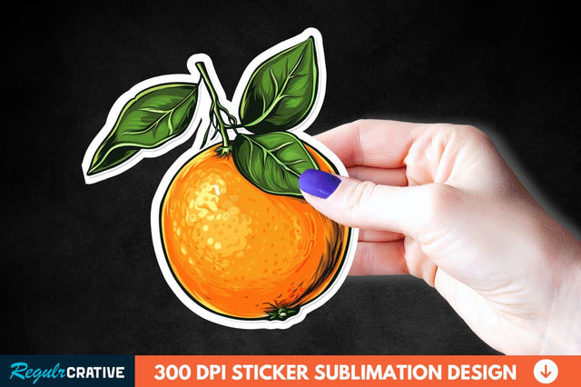 Orange Sticker Clipart Sublimation Regulrcrative 