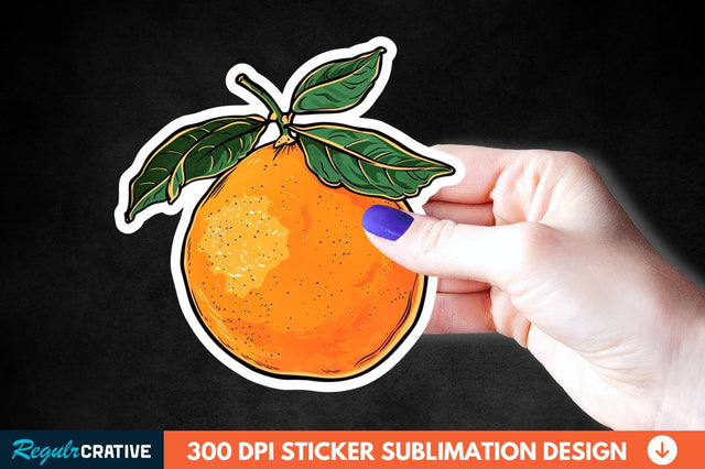 Orange Sticker Clipart Sublimation Regulrcrative 