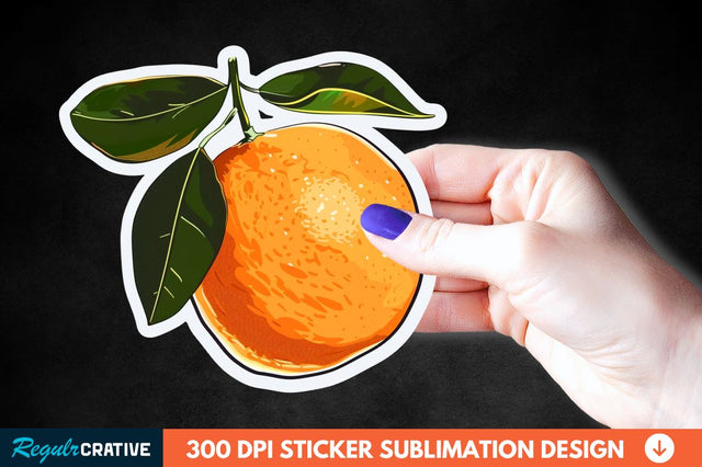 Orange Sticker Clipart Sublimation Regulrcrative 