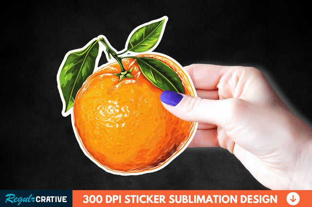 Orange Sticker Clipart Sublimation Regulrcrative 