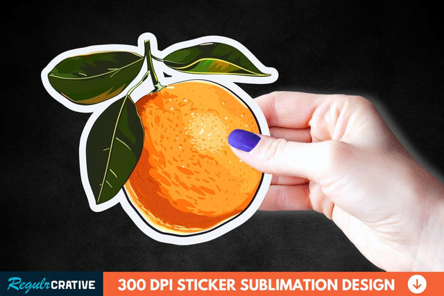 Orange Sticker Clipart Sublimation Regulrcrative 