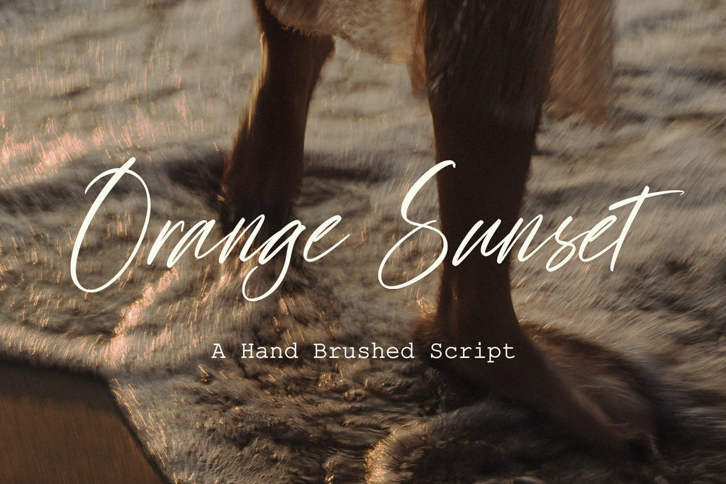 Orange Sunset Font - So Fontsy