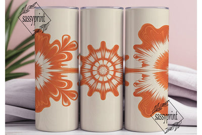 Orange Tie Dye Swirl 20oz Tumbler Wrap Sublimation sassyprint 
