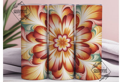 Orange Tie Dye Swirl 20oz Tumbler Wrap Sublimation sassyprint 