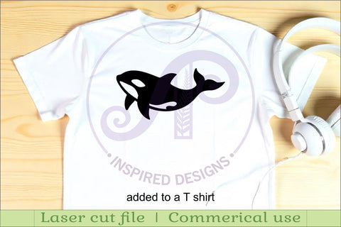Orca Whales silhouette laser cut outs SVG files SVG APInspireddesigns 