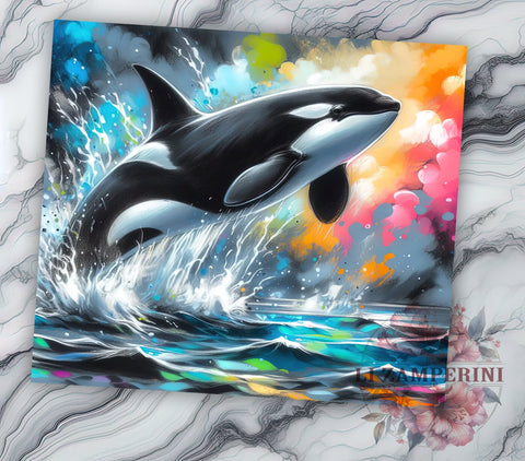Orca Wildlife Marine Tumbler Wrap, Killer Whale, Tumbler Wrap, Sublimation Design, Marine Life, Ocean Decor, Wildlife Gift Sublimation Li Zamperini 