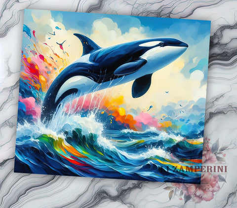 Orca Wildlife Marine Tumbler Wrap, Killer Whale, Tumbler Wrap, Sublimation Design, Marine Life, Ocean Decor, Wildlife Gift Sublimation Li Zamperini 