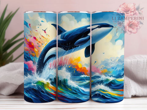 Orca Wildlife Marine Tumbler Wrap, Killer Whale, Tumbler Wrap, Sublimation Design, Marine Life, Ocean Decor, Wildlife Gift Sublimation Li Zamperini 