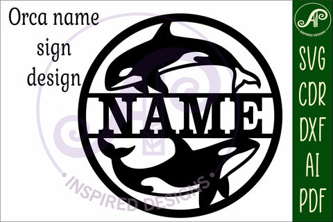 Orcas name wall art sign, SVG SVG APInspireddesigns 