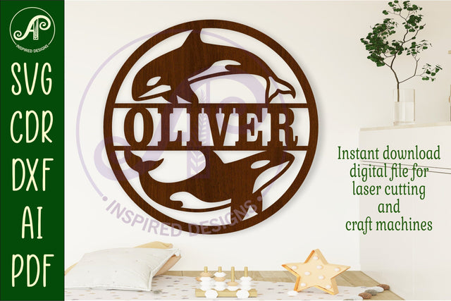 Orcas name wall art sign, SVG SVG APInspireddesigns 