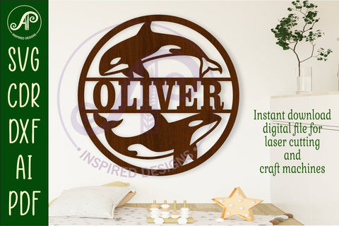 Orcas name wall art sign, SVG SVG APInspireddesigns 